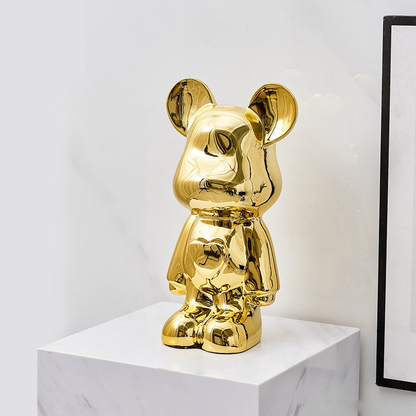 HomyPoint™ Space Bear Metallic Sculpture