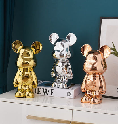 HomyPoint™ Space Bear Metallic Sculpture