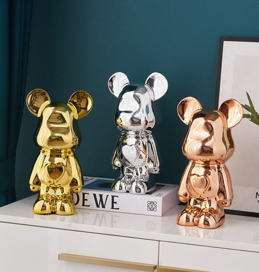 HomyPoint™ Space Bear Metallic Sculpture