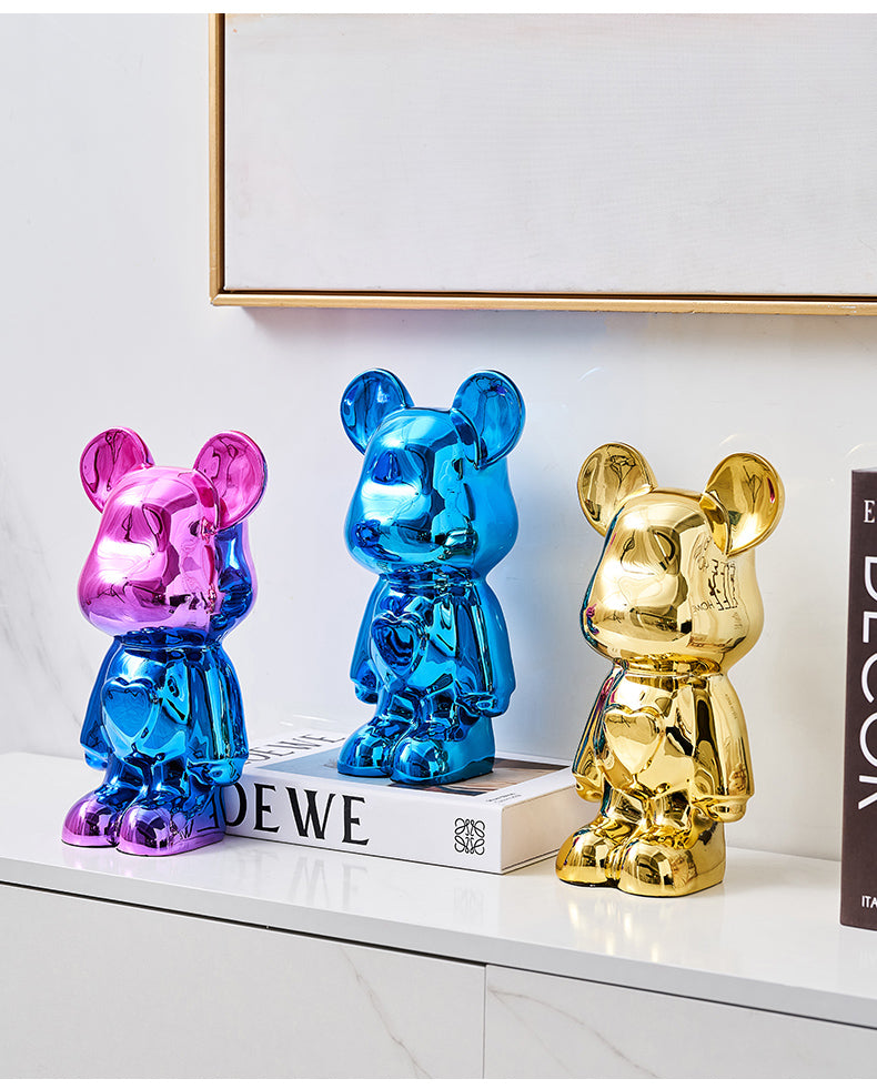 HomyPoint™ Space Bear Metallic Sculpture