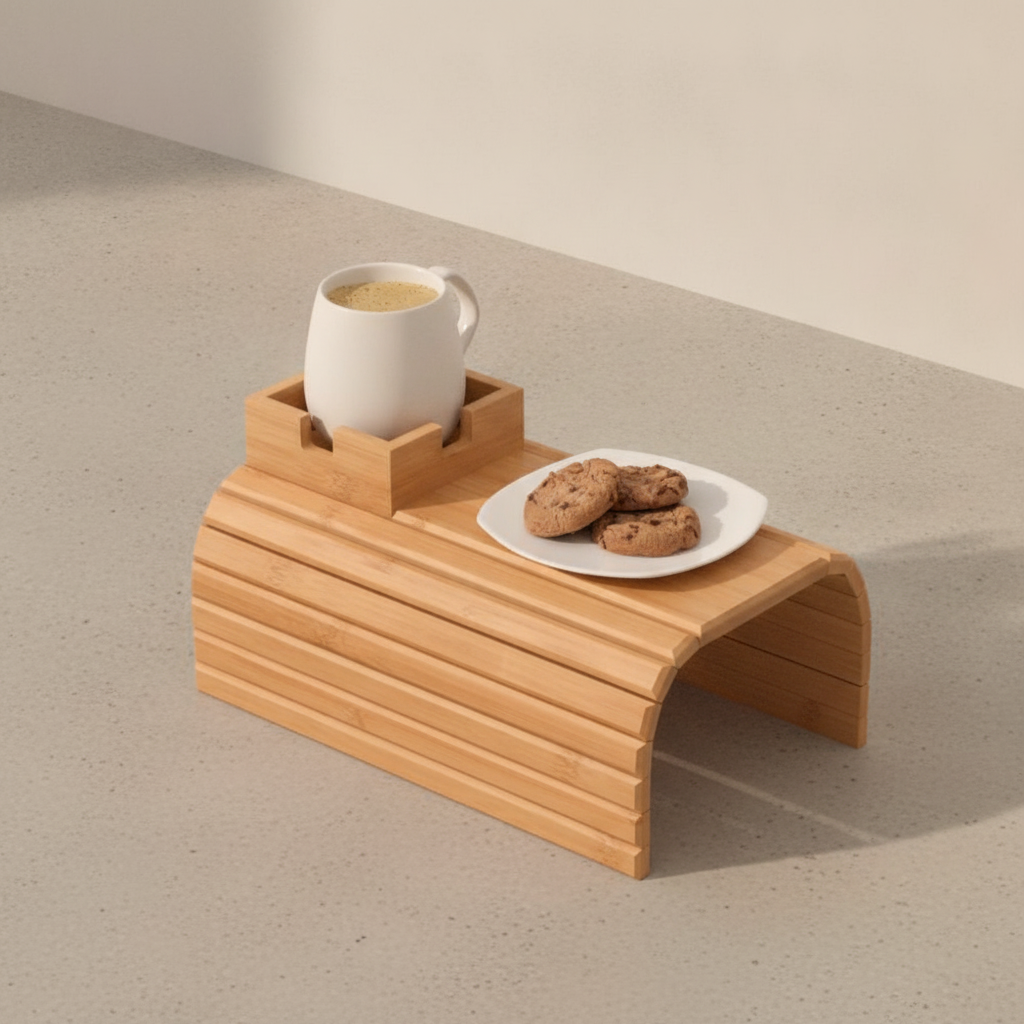 HomyPoint Bamboo Sofa Arm Tray
