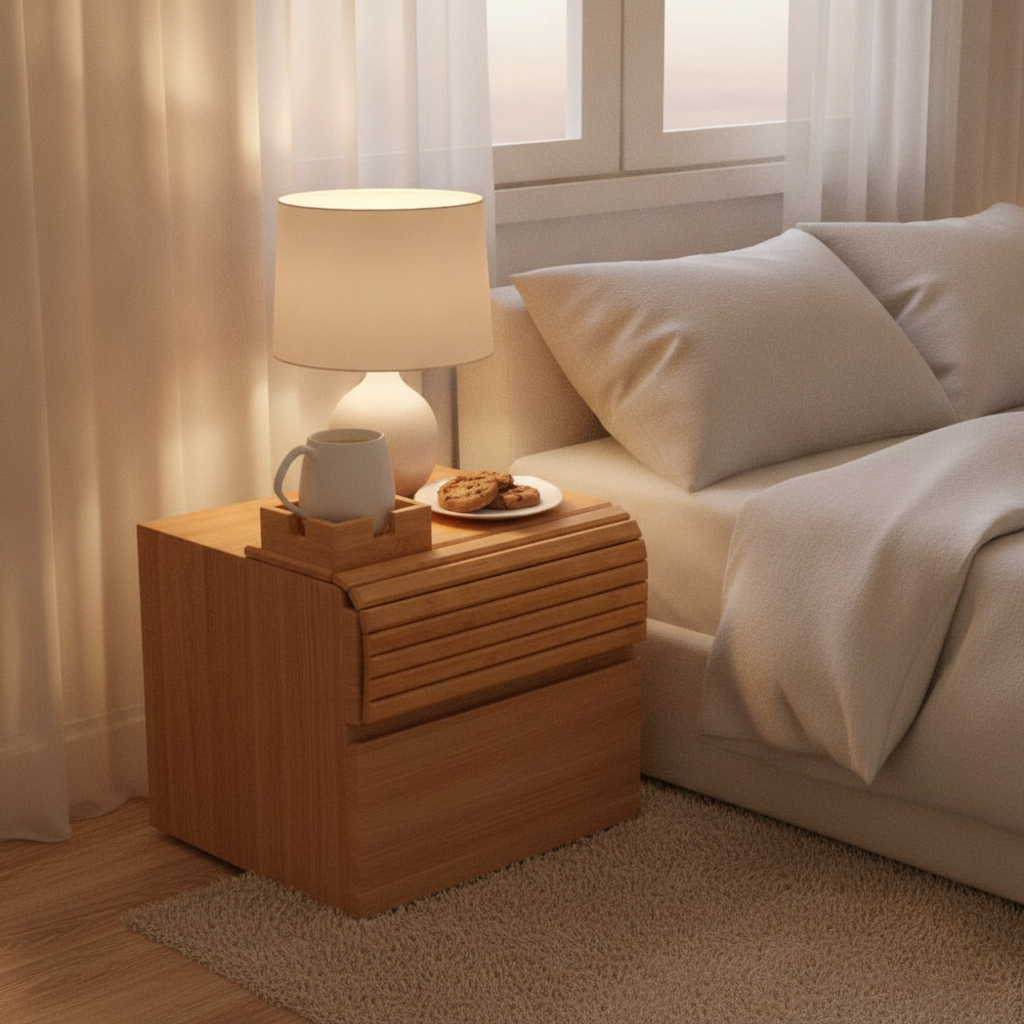 HomyPoint Bamboo Sofa Arm Tray