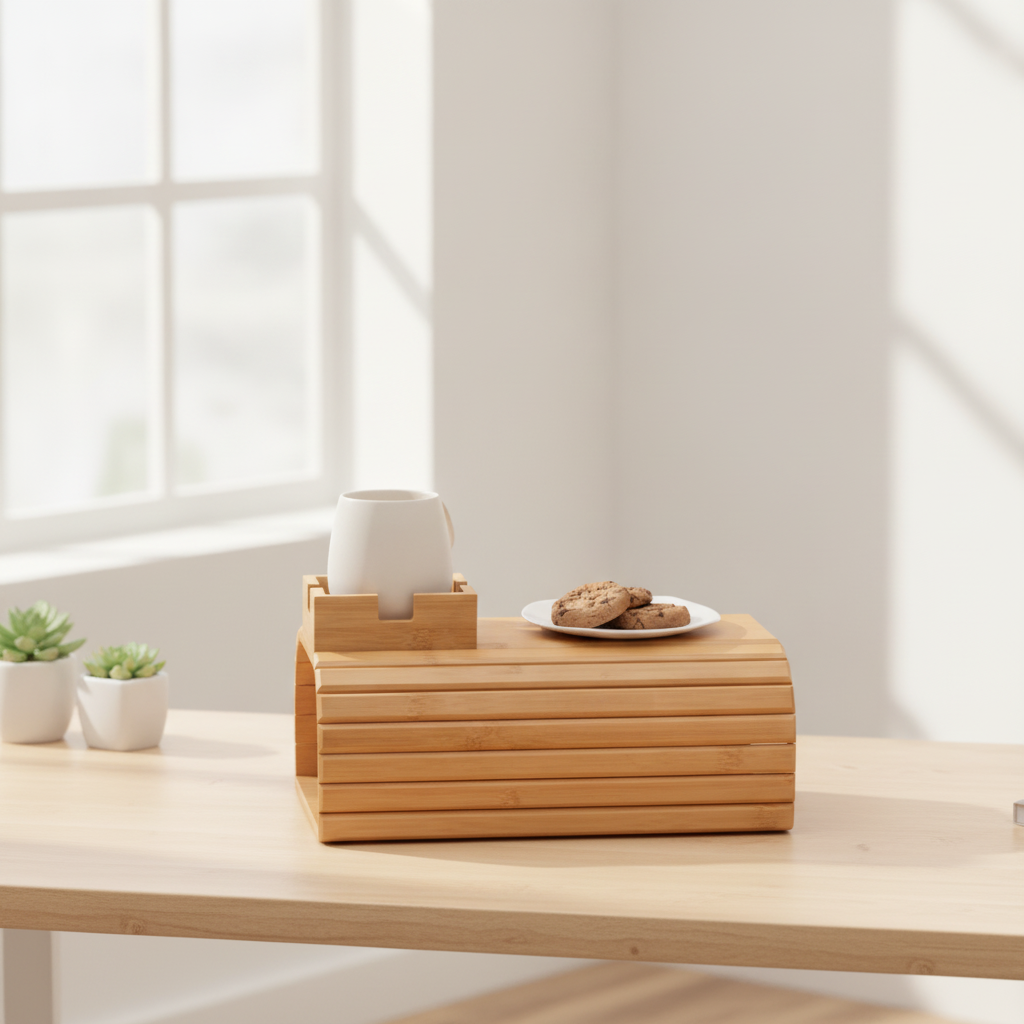 HomyPoint Bamboo Sofa Arm Tray