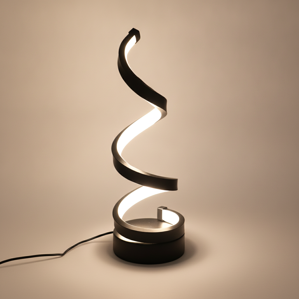 HomyPoint Spiral Table Lamp