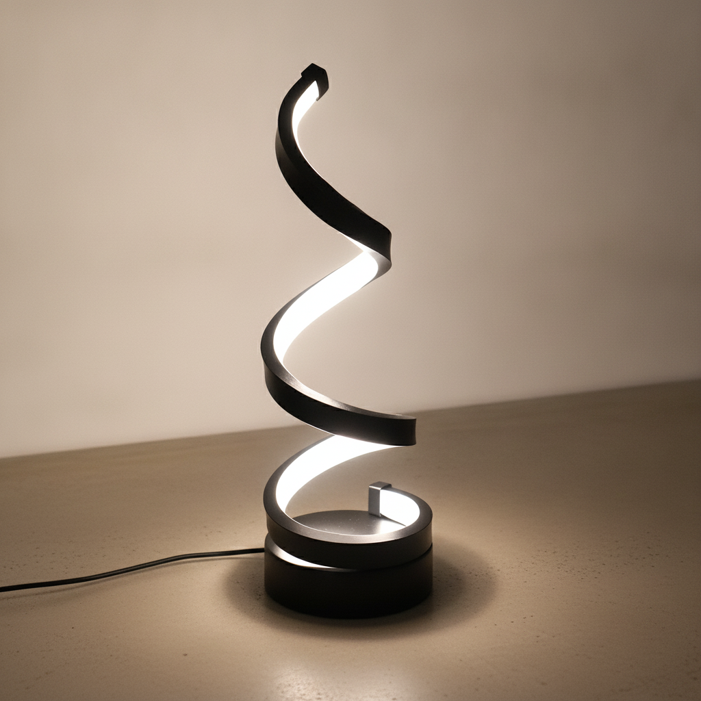 HomyPoint Spiral Table Lamp