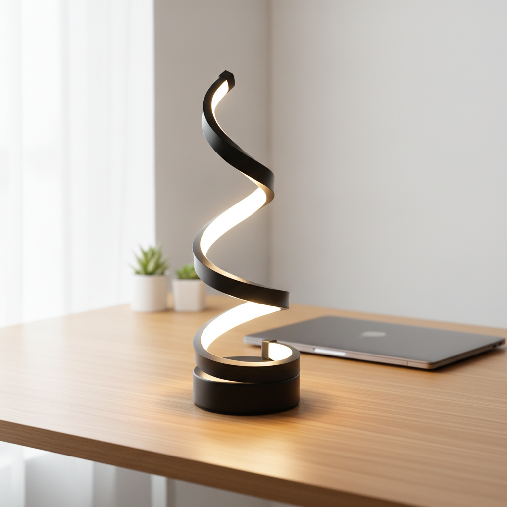 HomyPoint Spiral Table Lamp