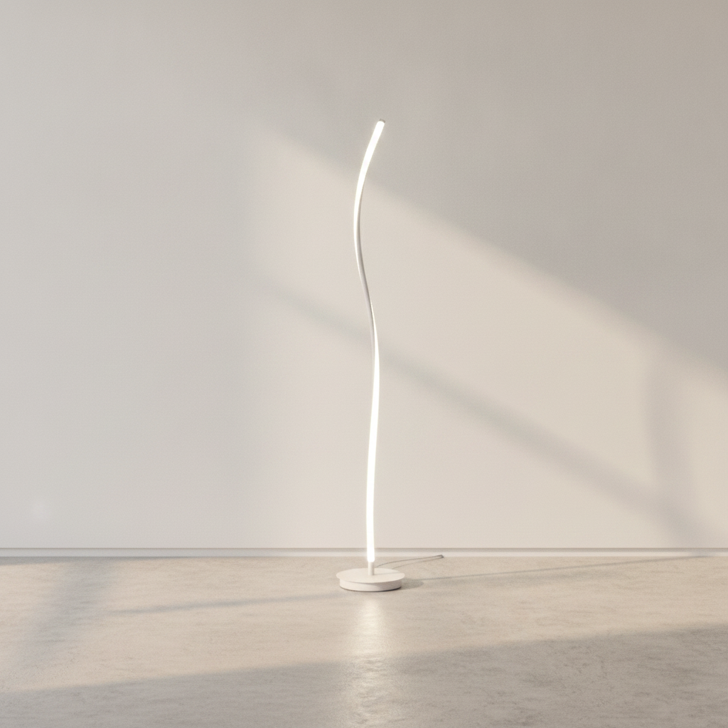 HomyPoint Lady Curve LED Floor Lamp — studio product photograph