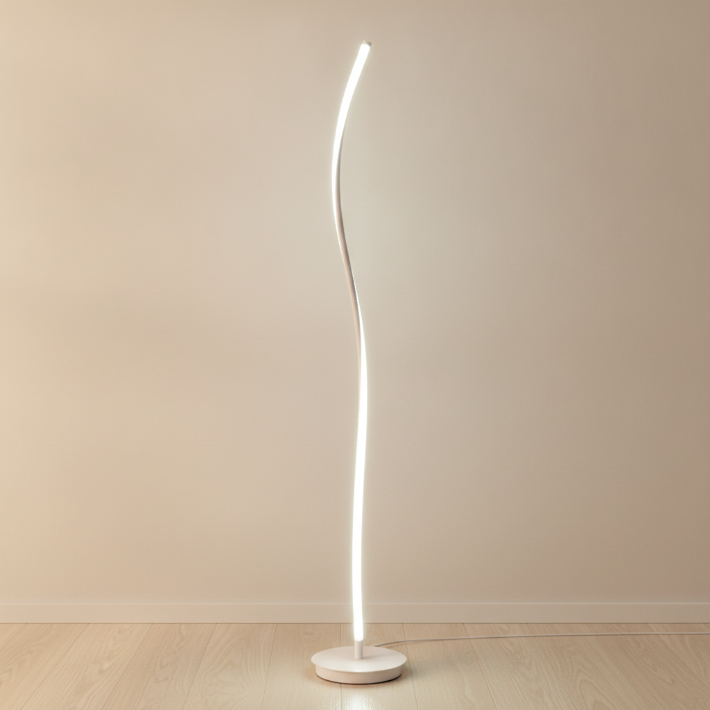 HomyPoint Lady Curve LED Floor Lamp — studio product photograph