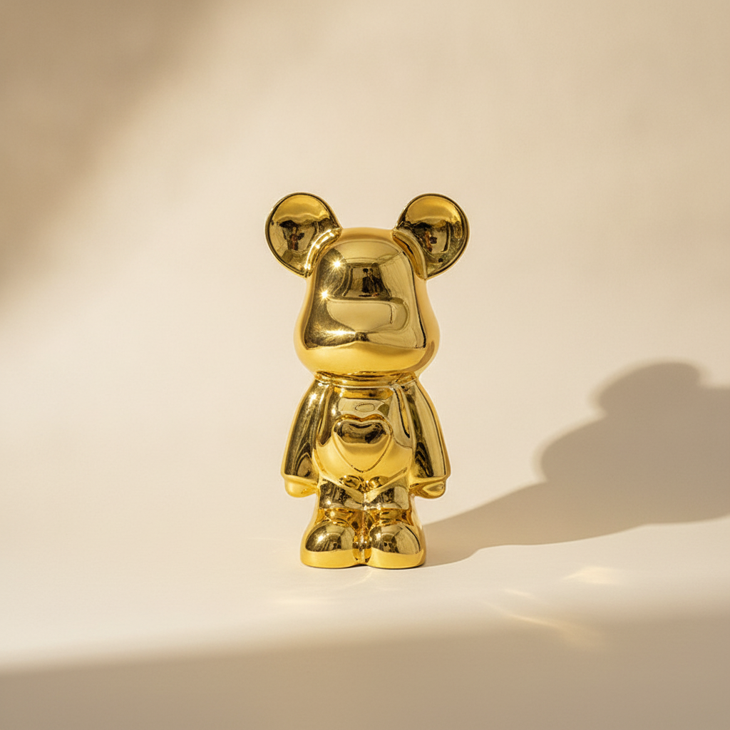 HomyPoint Space Bear Metallic Sculpture