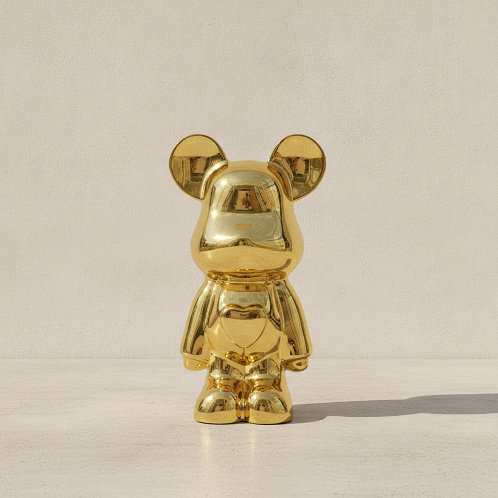 HomyPoint Space Bear Metallic Sculpture