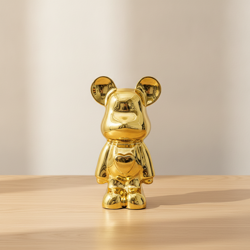 HomyPoint Space Bear Metallic Sculpture