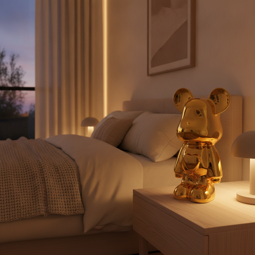 HomyPoint Space Bear Metallic Sculpture
