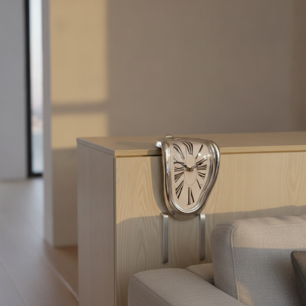 HomyPoint Surreal Melting Desk Clock — studio product photograph