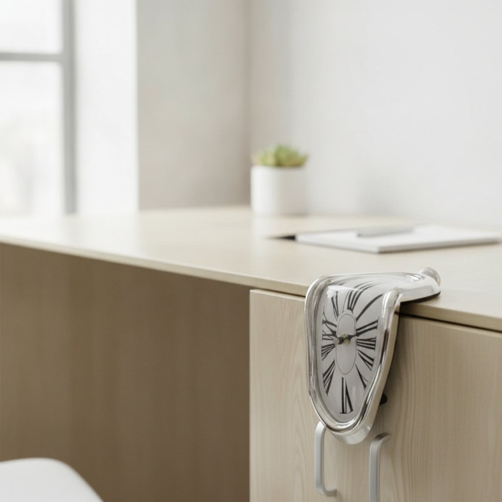 HomyPoint Surreal Melting Desk Clock — studio product photograph
